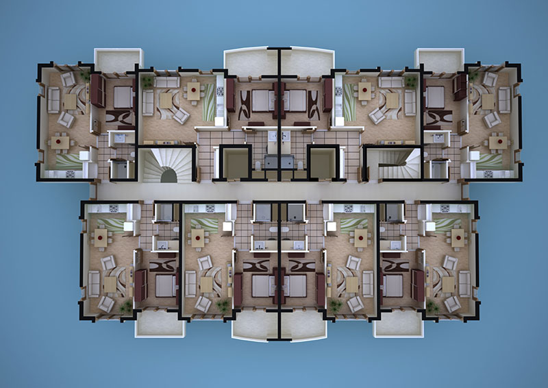 Ünivercity - 1+1 Kat Planı 2