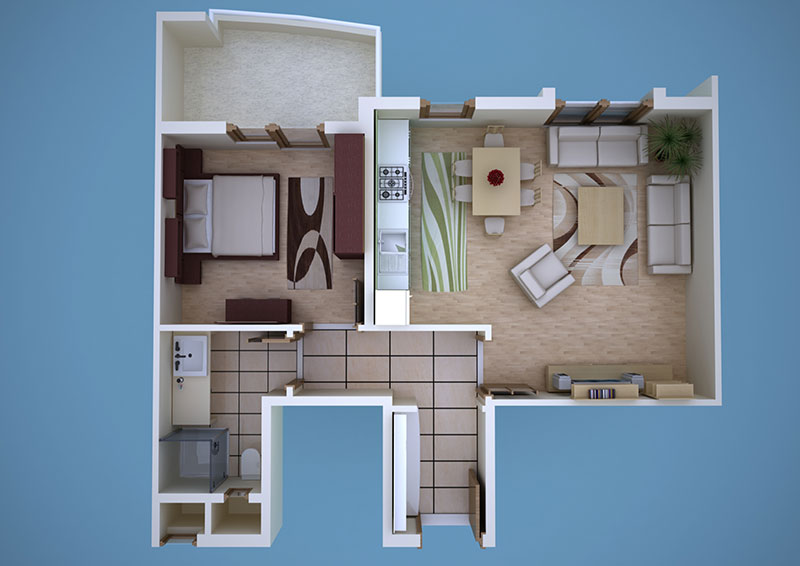 Ünivercity - 1+1 Kat Planı 4