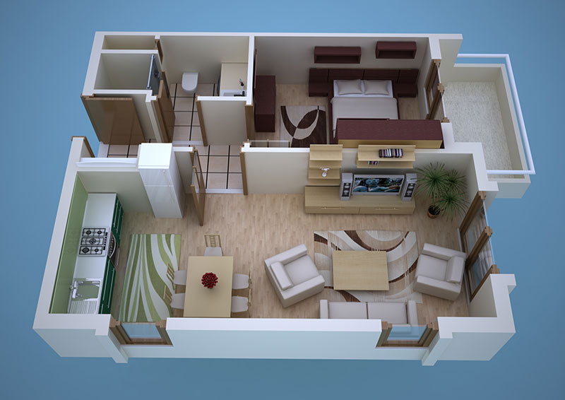 Ünivercity - 1+1 Kat Planı 6