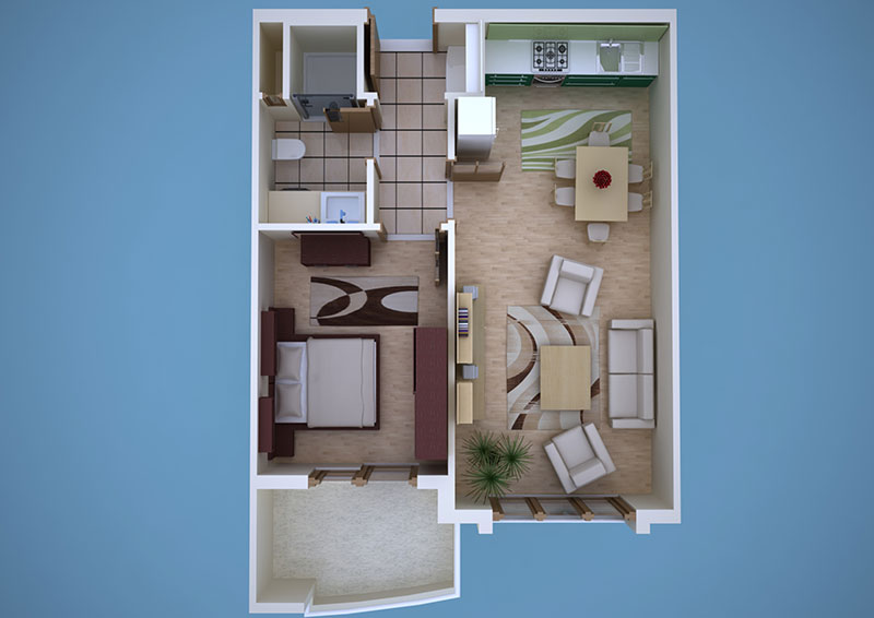 Ünivercity - 1+1 Kat Planı 7