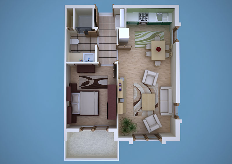 Ünivercity - 1+1 Kat Planı 9