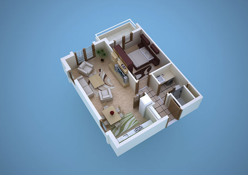 Ünivercity - 1+1 Kat Planı 10